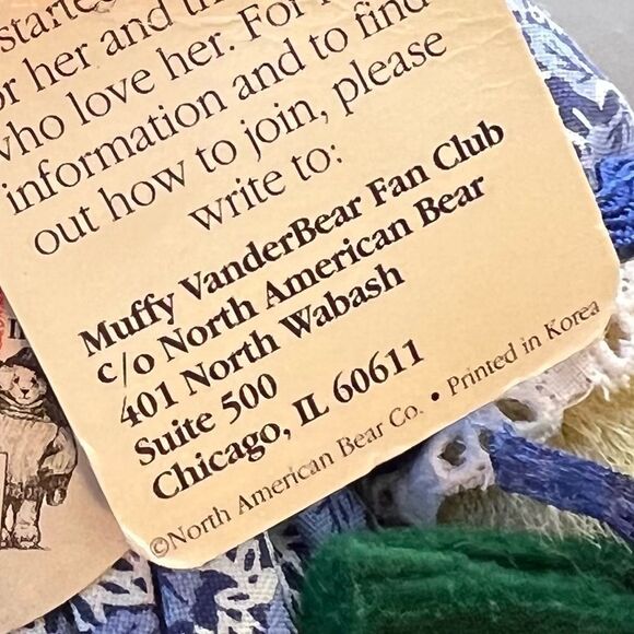 Vintage‎ Muffy Vanderbear Dutch Treat nwt - Picture 7 of 8